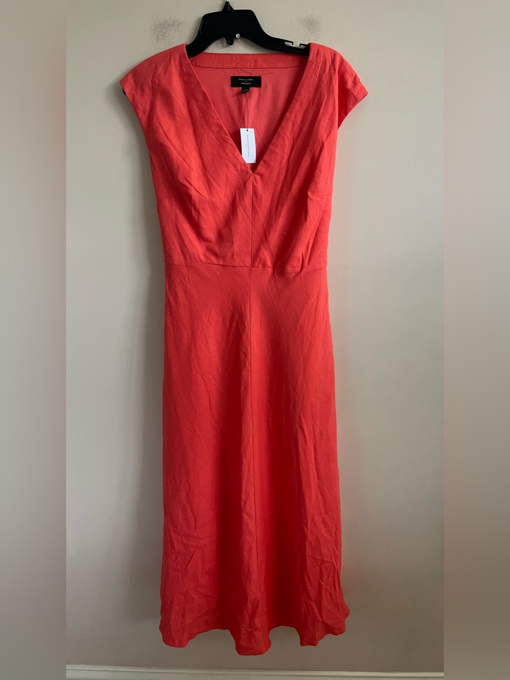 NWT-Banana Republic Factory Coral Midi Dress, Size 8